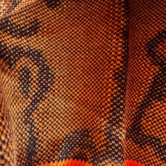 Shengu Polar Bear Crewneck Sweater Orange Back White Kawaii Oversized Knit Funky - Picture 10 of 13